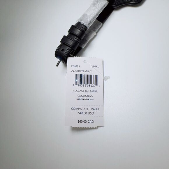 Coach CM033 Luggage Travel Name Tag In Signature Canvas With Green Camo Print - Picture 5 of 8